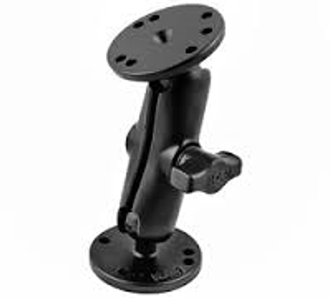 RAM-B-101U RAM 1" Diameter Ball Mount with 2/2.5" Round Bases that contain the AMPs hole pattern