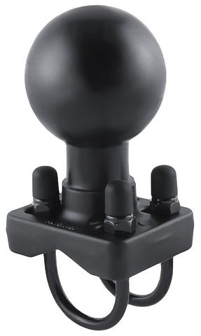 RAM-D-235U RAM Double U-Bolt Base with 2.25" Ball for Rails from 0.75" to 1.25" in Diameter